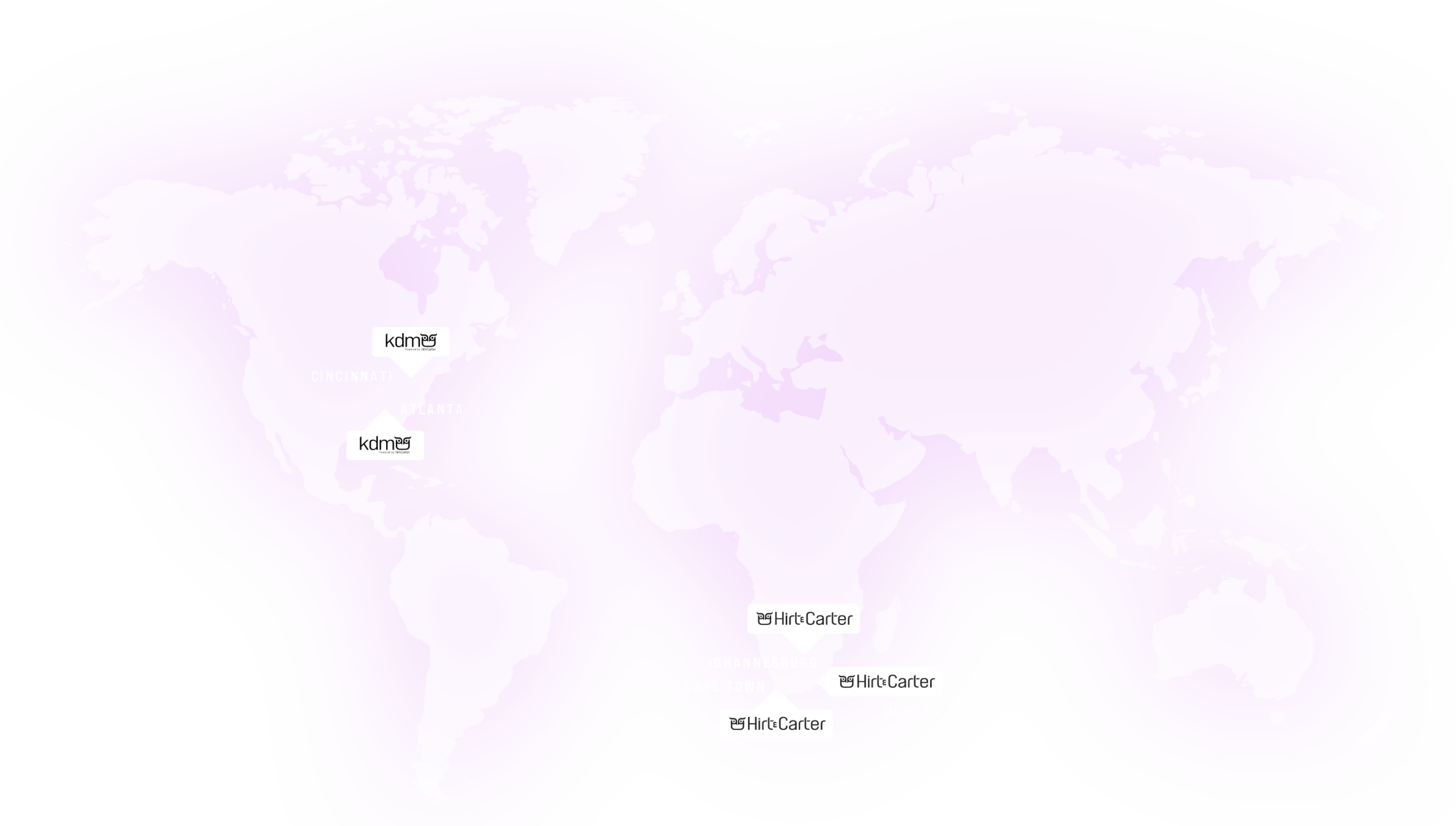 H&C Website 03 Map Update Hirt&Carter Global Footprint